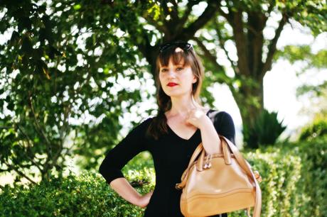 robe noire style 90 boutonnée blog mode