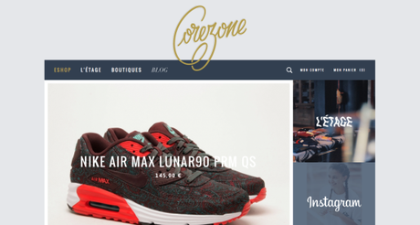 Capture d'écran du site en ligne de Corezone