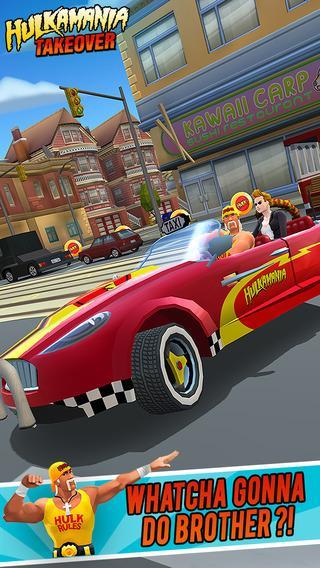 C'est Hulk Hogan qui conduit Crazy Taxi: City Rush sur iPhone 