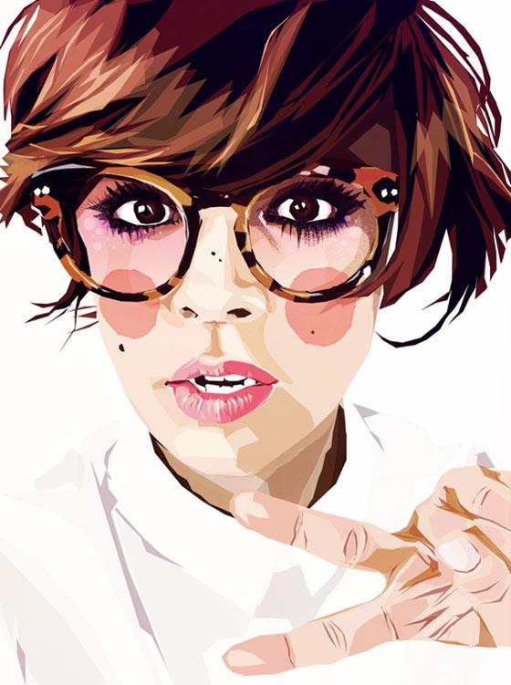 Fashion illustrations and portraits by Mamzelle Poppy