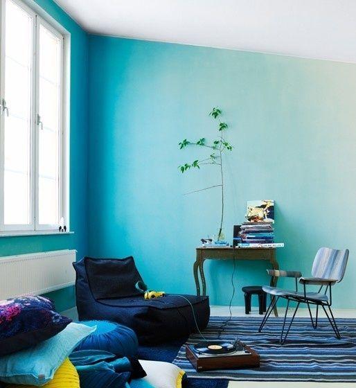 Un mur turquoise