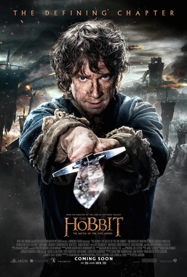 L'affiche officielle de The Hobbit 3: la Bataille des Cinq Armées