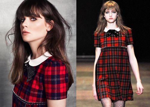 robe tartan look robe tartan rouge street style tartan