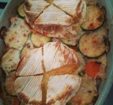 Une semaine dans mon assiette : des déjeuners et une recette de gratin gratin de légumes au camembert