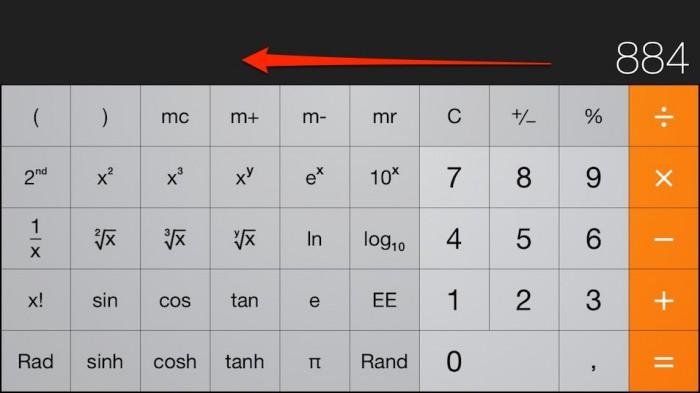 iphone calculette 700x393 Calculette iPhone : supprimez rapidement le dernier chiffre saisi 