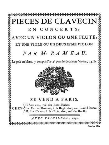 Rameau Pièces de clavecin en concerts