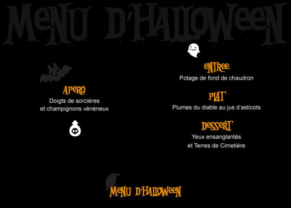 Mon menu d’Halloween