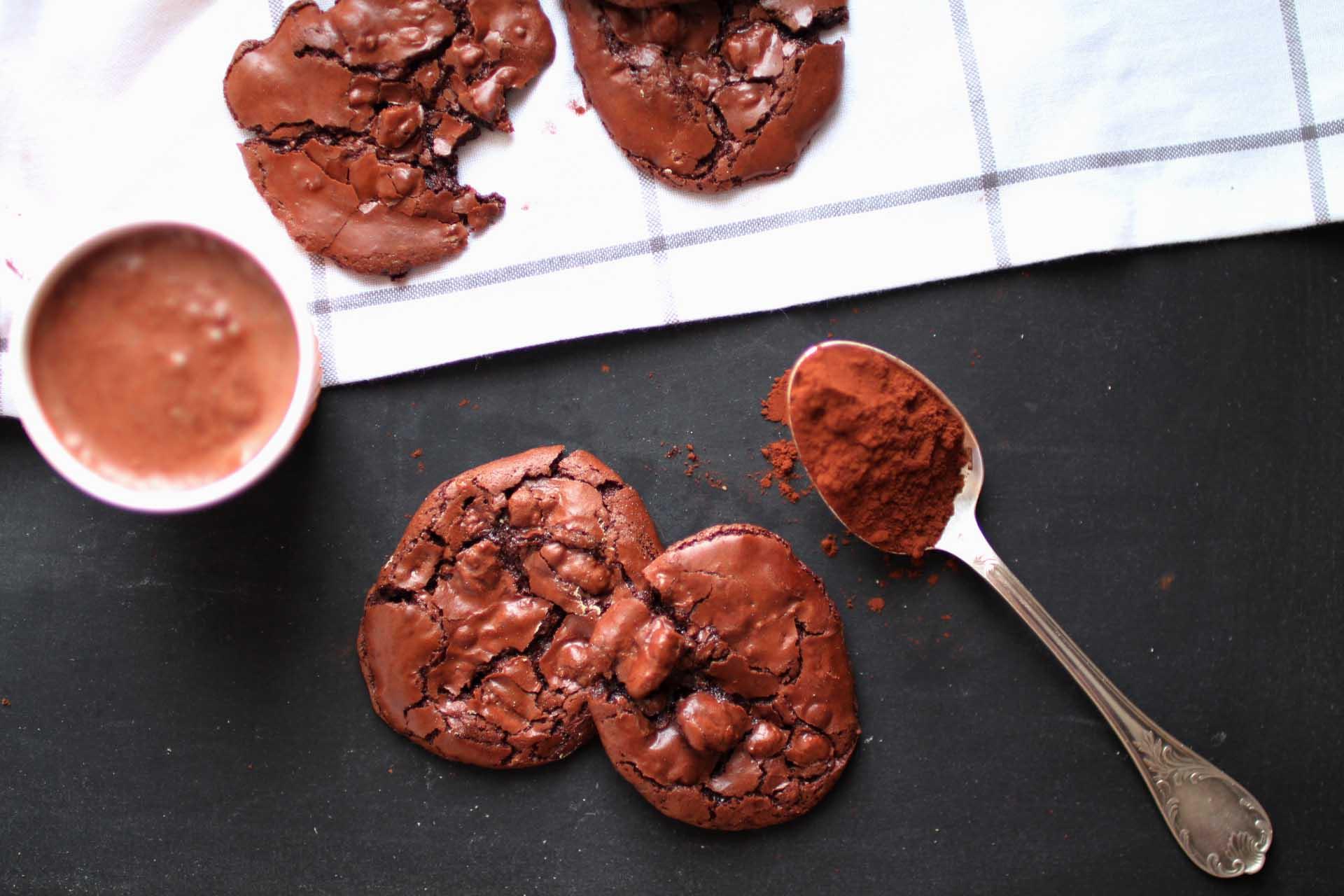 recette cookies facile au chocolat et noix de pecan Chocolate Puddle cookies 