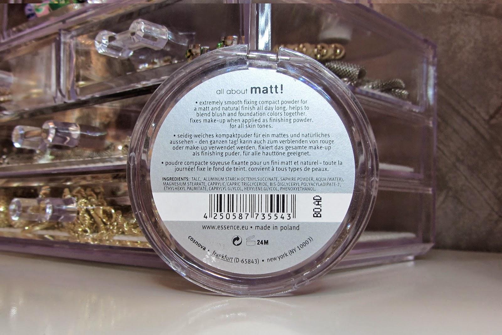 Poudre All About Matt d'Essence : j'aime !