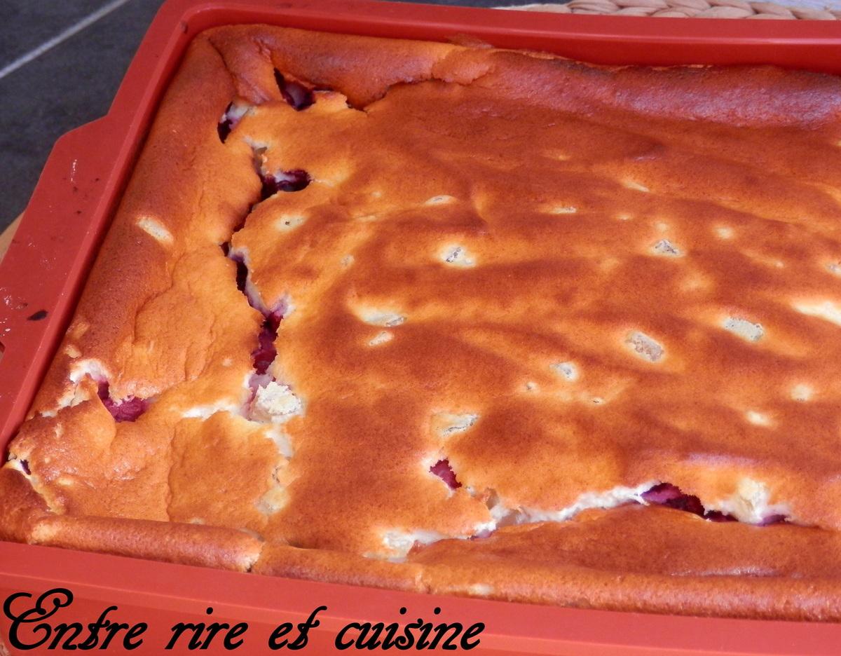 Clafoutis meringué au Fromage blanc et aux Framboises