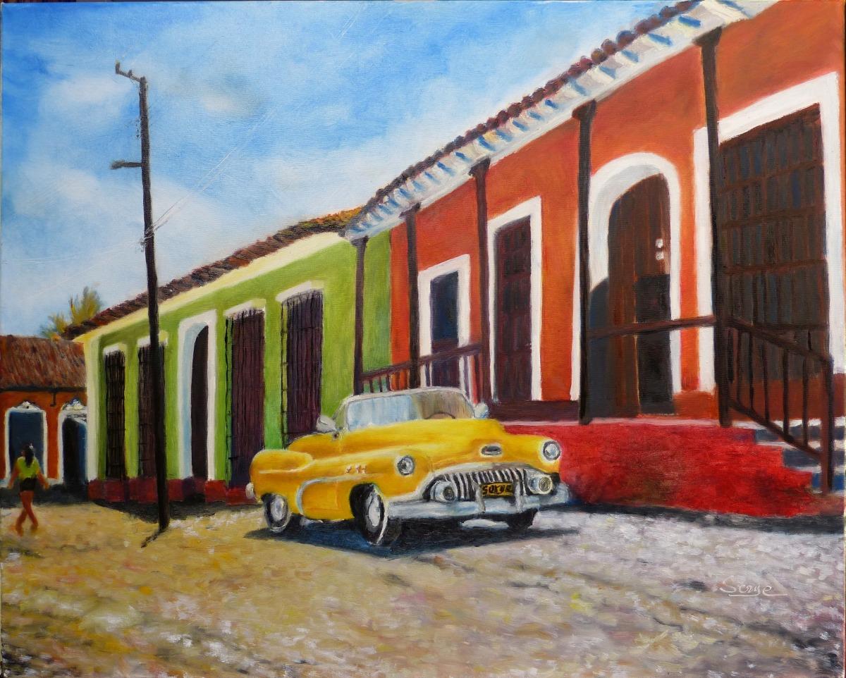 Cuba car, peinture de Serge Boisse