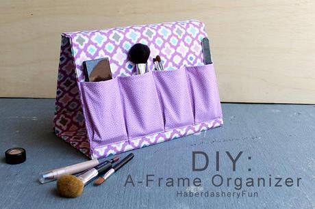 organisateur maquillage DIY : une trousse support à maquillage, (mais pas que)
