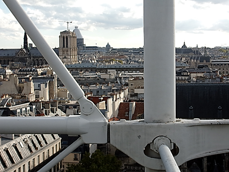 Vue de la terrasse du restaurant tuyaux, Notre-Dame