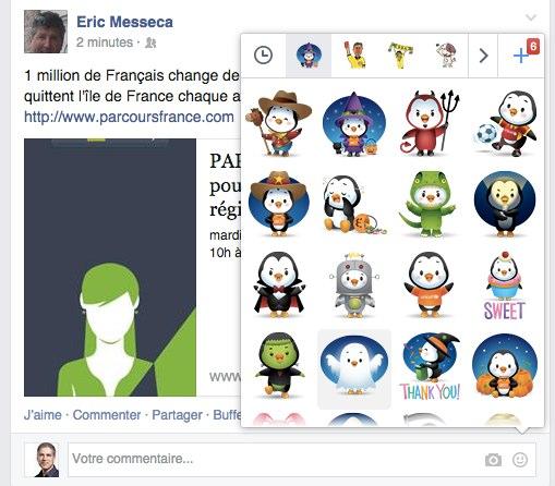 Les autocollants qui étaient déjà offerts sur Facebook Messenger sont dorénavant aussi disponibles sur le système de commentaires de Facebook 2 Facebook : ajoutez des stickers à vos commentaires