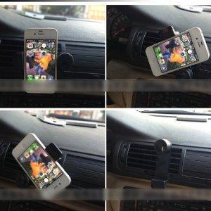 Les meilleures support auto pour Galaxy S5 Conception de ventilation monté s'adapte à la plupart des voitures sans gêner la visibilitéPoids:Approx.33g