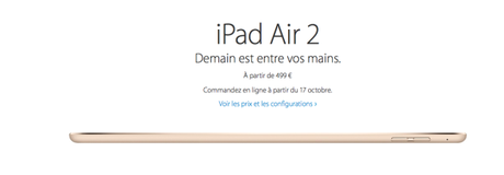 iPad Air 2 achat commande