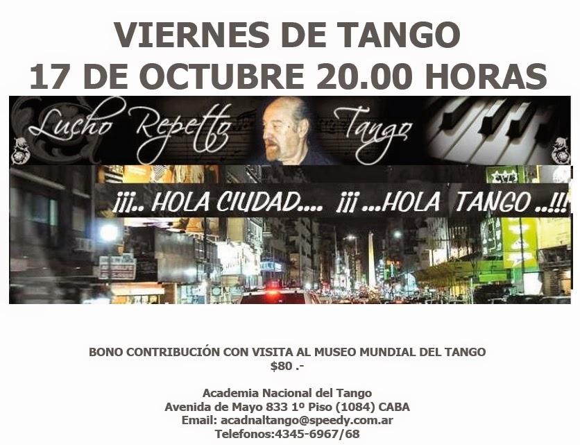 Lucho Repetto ce soir à la Academia Nacional del Tango [à l'affiche]