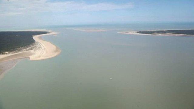 Vue aérienne de l'estuaire de la Gironde © FTV