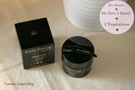 Vitamine H crème visage KArin Herzog cosmétique suisse box beauté : ma boîte à beauté Octobre L'Ensorceleuse