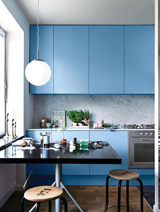 25 idées de cuisine bleue !