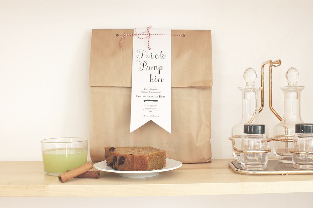 Box Halloween livres jus de fruits cake