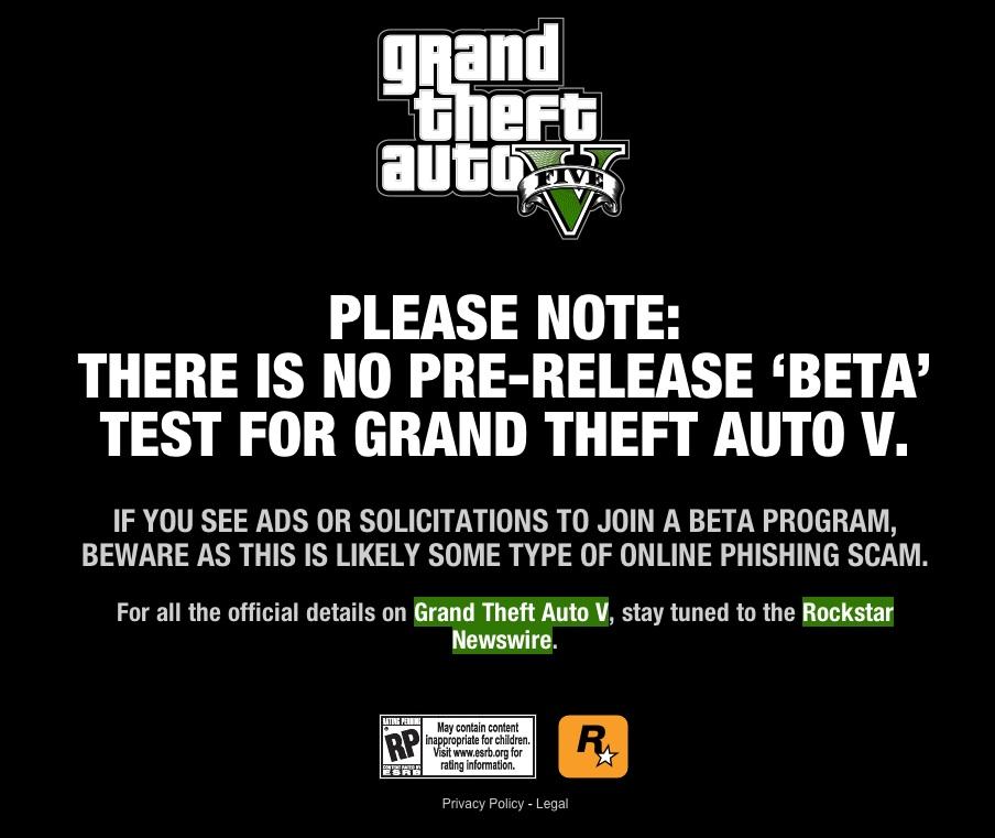 GTA V Nobeta GTA V sur PC : Rockstar prévient de possibles arnaques...