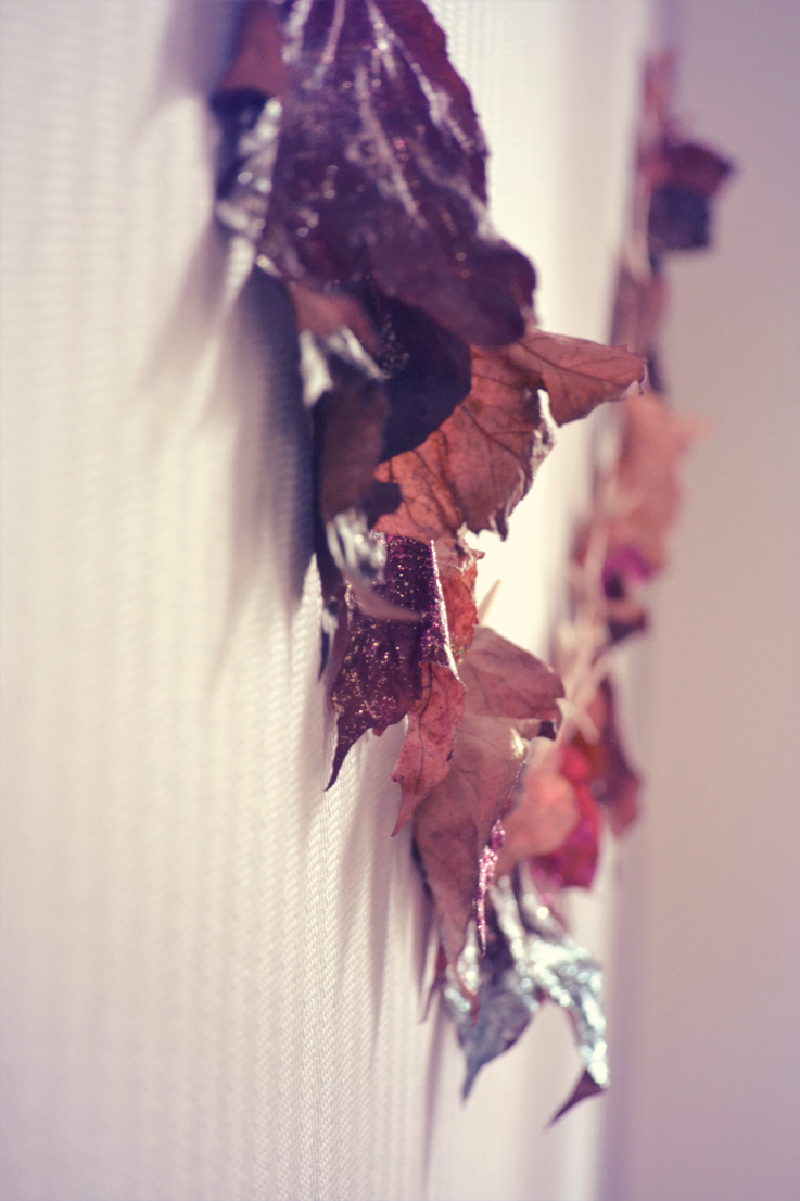 diy feuilles mortes à paillettes