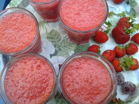 smoothie cranberries fraises framboises