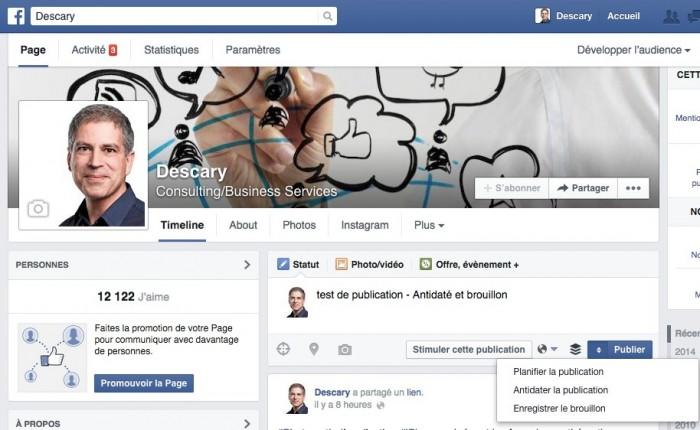 page facebook enregistrer publication comme brouillon 700x430 Facebook offre aux administrateurs un outil de planification de publications plus intéressant 