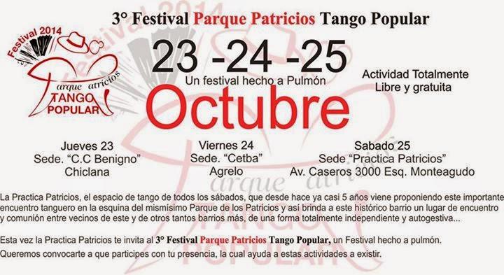 Festival de Tango de Parque Patricios : la troisième année consécutive [à l'affiche]