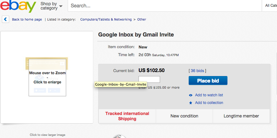 invitation inbox google