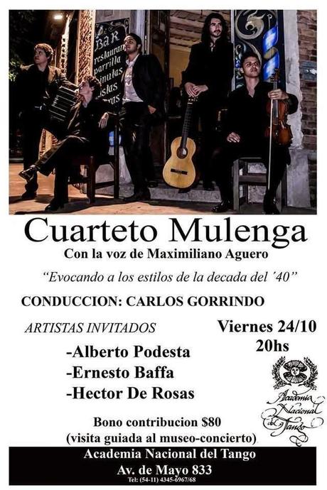 Viernes de Tango avec Mulenga au Palacio Carlos Gardel [à l'affiche]