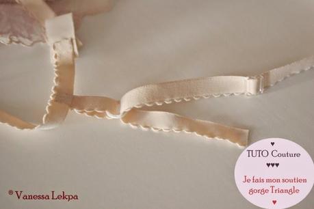 DIY tuto faire des bretelles de soutien gorge avec un élastique spécial lingerie et sous vêtements et anneaux et curseur de corseterie . Vanessa Lekpa