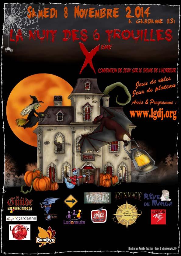 affiche Nd6T 2014 La 10ème Nuit Dés 6 Trouilles !!!