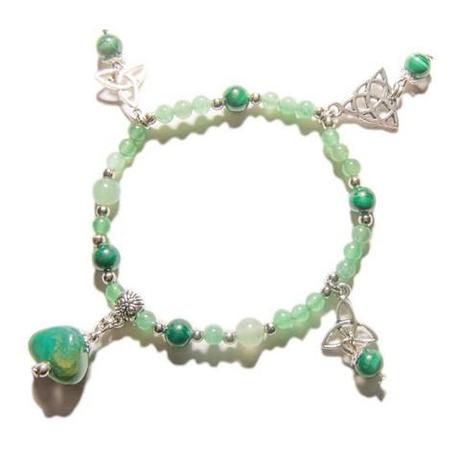 bracelet personnalisé de perles de couleur verte