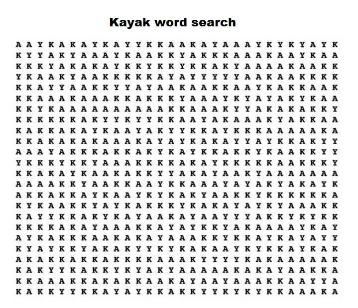 Saurez-vous trover le mot Kayak ?