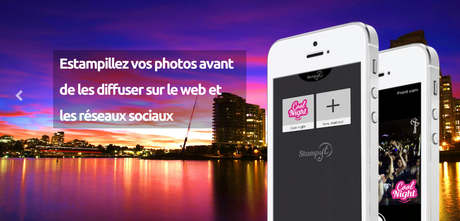 Avec Stampyt, c'est très facile d'intégrer une pastille ou un logo sur vos photos numériques depuis un smartphone Stampyt homepage
