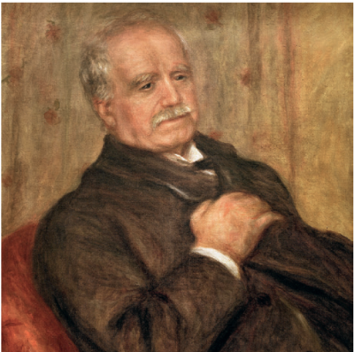 Pierre-Auguste RENOIR (Limoges, 1841 – Cagnes-sur-Mer, 1919) Paul Durand-Ruel 1910 Huile sur toile. H. 65 ; l. 54 cm Collection particulière