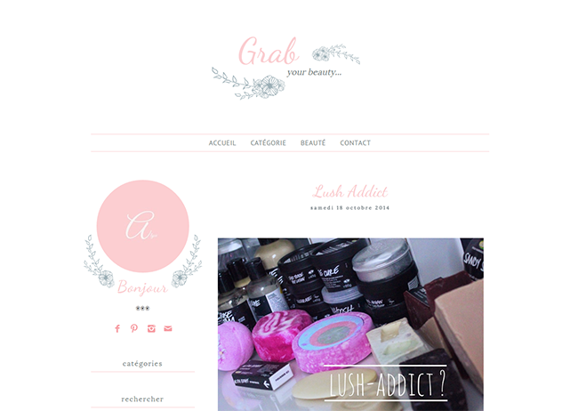 Design de blog, Grab your beauty