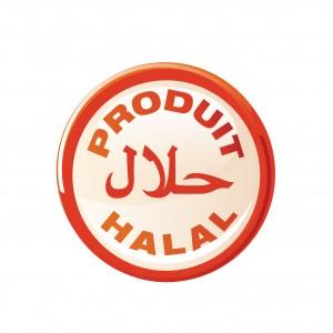 bouton : produit 100% halal