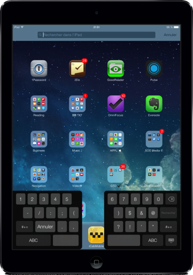 Clavier iOS 7 iPad mini astuces