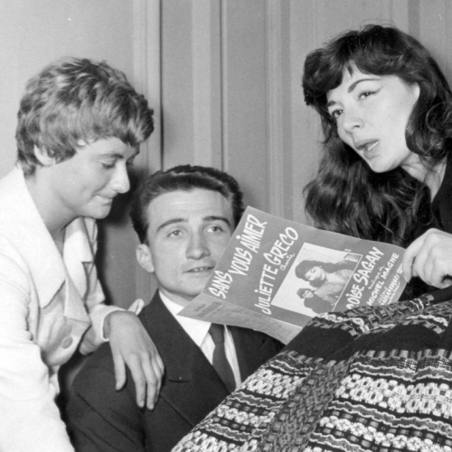 Françoise Sagan, Michel Magne et Juliette Gréco (1956)