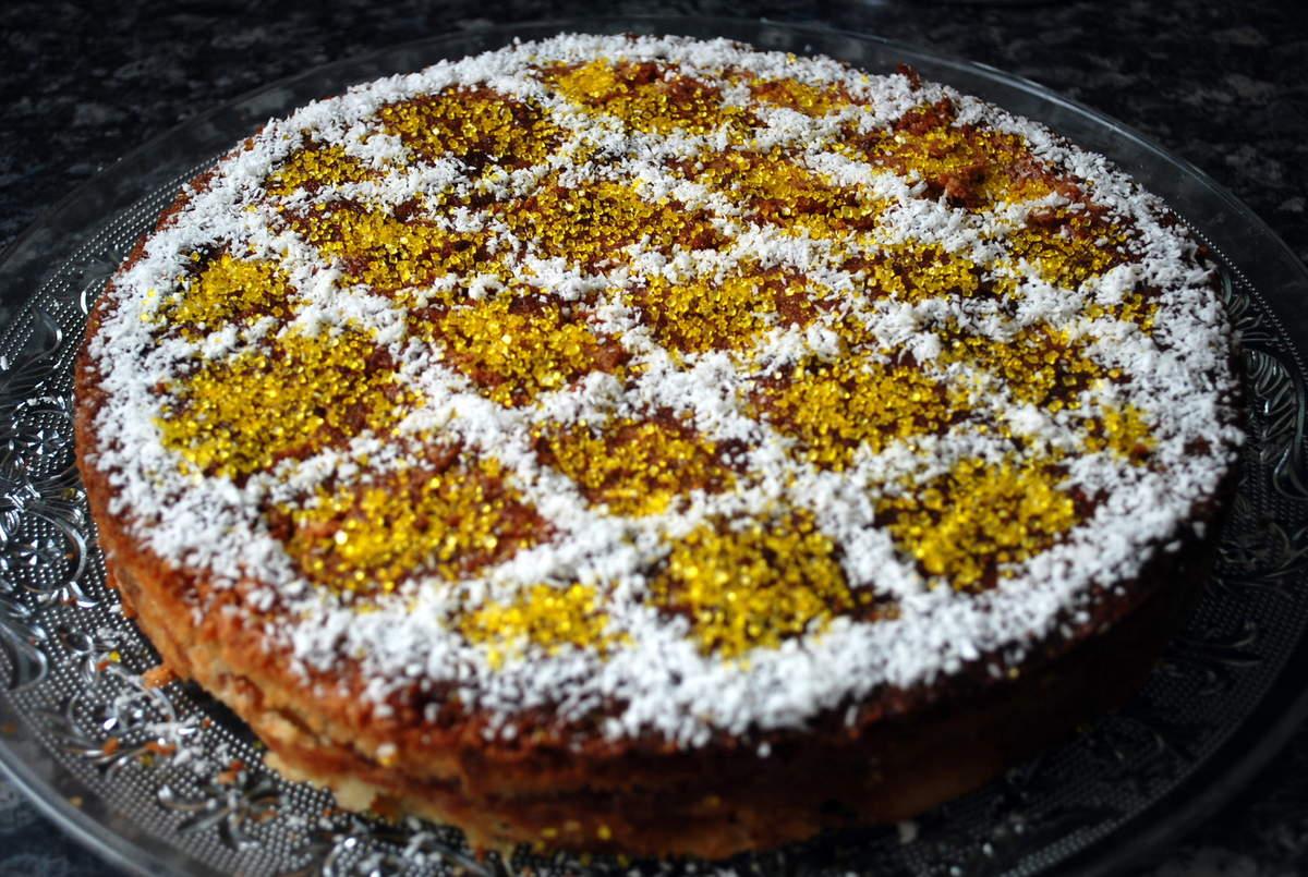 Gâteau aux pommes et noix de coco