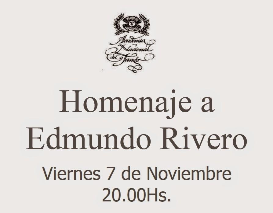 Hommage à Edmundo Rivero à la Academia vendredi [à l'affiche]