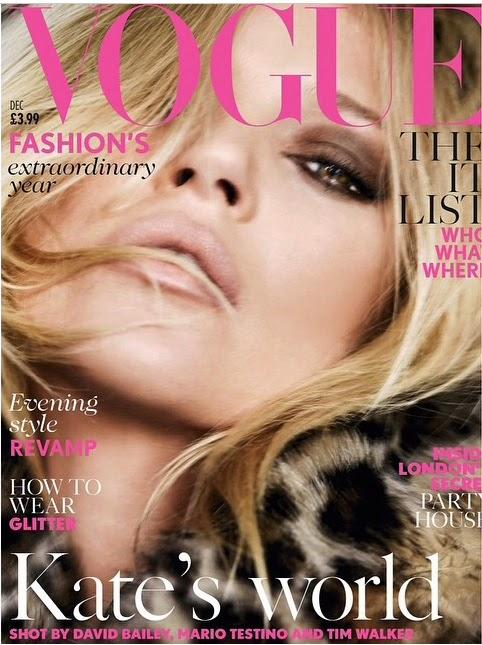 Kate Moss en couv' du Vogue UK du mois de Décembre...