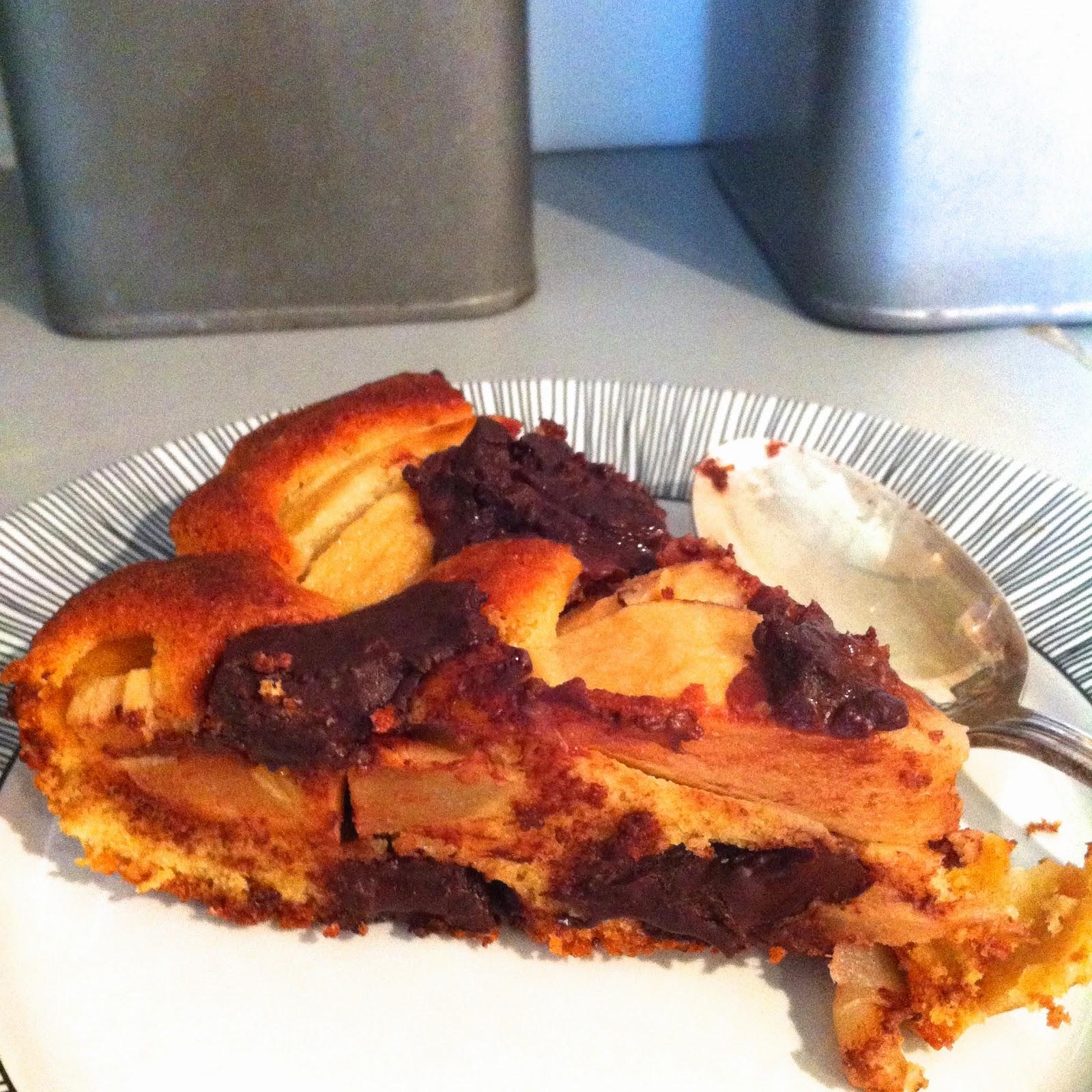 GATEAU POIRES-CHOCOLAT...PAR HAYLEY