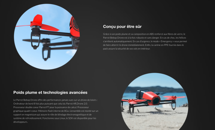 Le drone Parrot BeBop