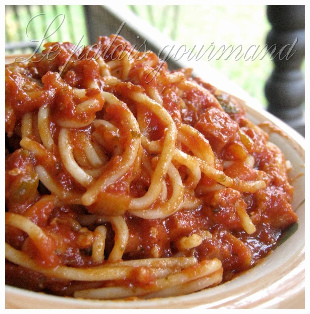 Sauce spaghetti au chorizo