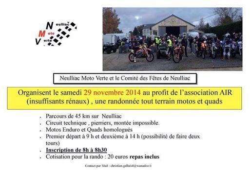 Rando motos et quads à Neulliac (56) le 29 novembre 2014