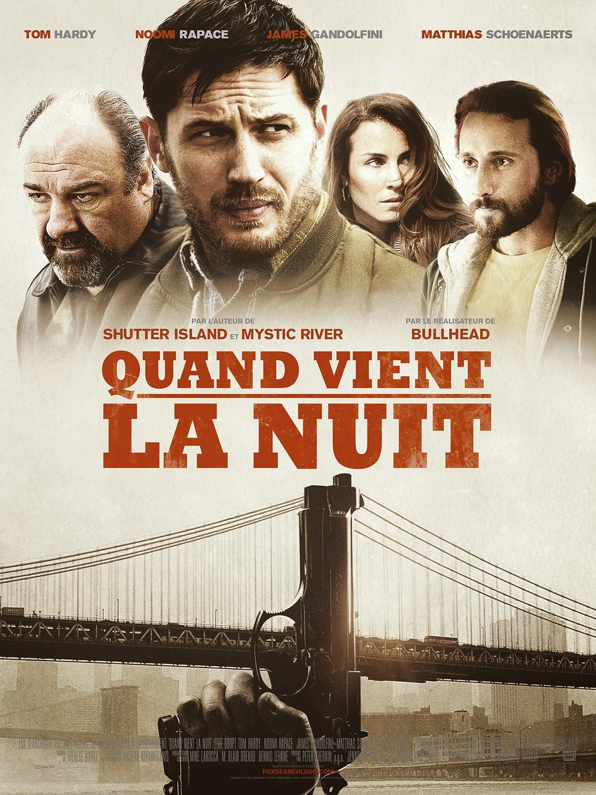 CINEMA : Quand vient la nuit (2014), passage de témoin / The Drop (2014), the handover
